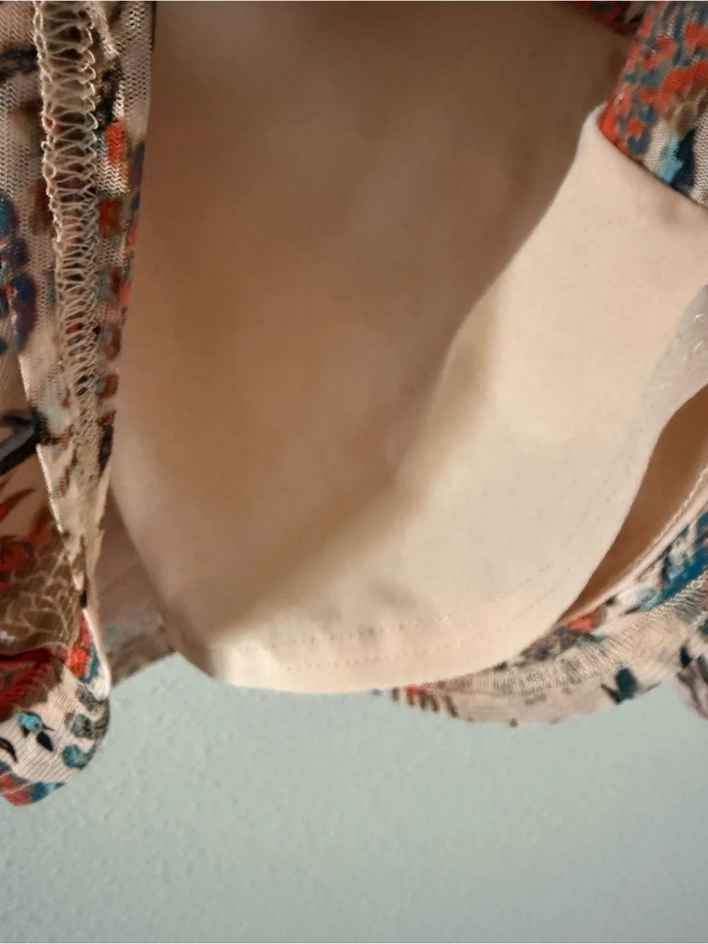 Jane and Delancey Rust Floral Wrap-Front Long Sleeve Top